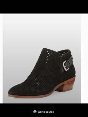 Sam Edelman Paula Chelsea Black Suede Ankle Booties